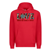 Red love make this house a home Premium Hoodie - RanaPortraitStore