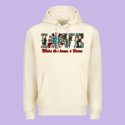 Love Make This House A Home Premium Hoodie Designed By Ranaportraitstore