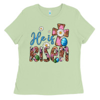 Matcha he is risen cross Ladies Tee - Artiststas
