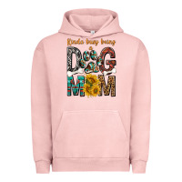 Pigment Salmon kinda busy being a dog mom Urban Hoodie - texasbilliewilder