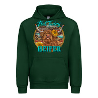 Foreset Green Highland Heifer Western Urban Hoodie - RanaPortraitStore