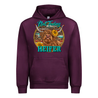 Mauve Wine Highland Heifer Western Urban Hoodie - RanaPortraitStore