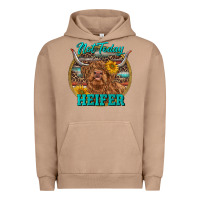 Pigment Burro Highland Heifer Western Urban Hoodie - RanaPortraitStore