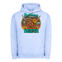 Pigment Grape Ice Highland Heifer Western Urban Hoodie - RanaPortraitStore