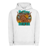 Pigment Lunar Rock Highland Heifer Western Urban Hoodie - RanaPortraitStore