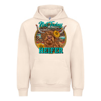 Sandshell Highland Heifer Western Urban Hoodie - RanaPortraitStore