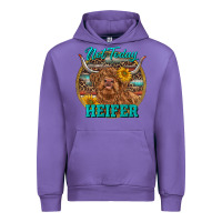 Tulip Highland Heifer Western Urban Hoodie - RanaPortraitStore