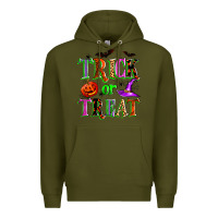Army Green trick or treat Premium Hoodie - Zillion Design Studio