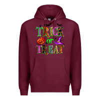 Burgundy trick or treat Premium Hoodie - Zillion Design Studio