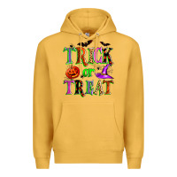 Mustard trick or treat Premium Hoodie - Zillion Design Studio