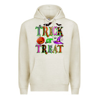 Oatmeal Heather trick or treat Premium Hoodie - Zillion Design Studio