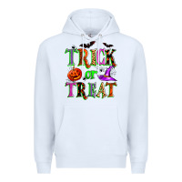 White trick or treat Premium Hoodie - Zillion Design Studio