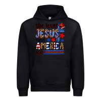 Black she loves jesus and america too Urban Hoodie - Zillion Design Studio