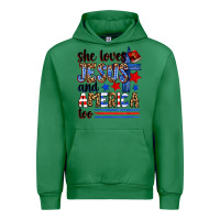 Emerald she loves jesus and america too Urban Hoodie - Zillion Design Studio