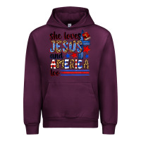 Mauve Wine she loves jesus and america too Urban Hoodie - Zillion Design Studio