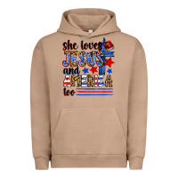 Pigment Burro she loves jesus and america too Urban Hoodie - Zillion Design Studio