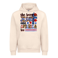 Sandshell she loves jesus and america too Urban Hoodie - Zillion Design Studio