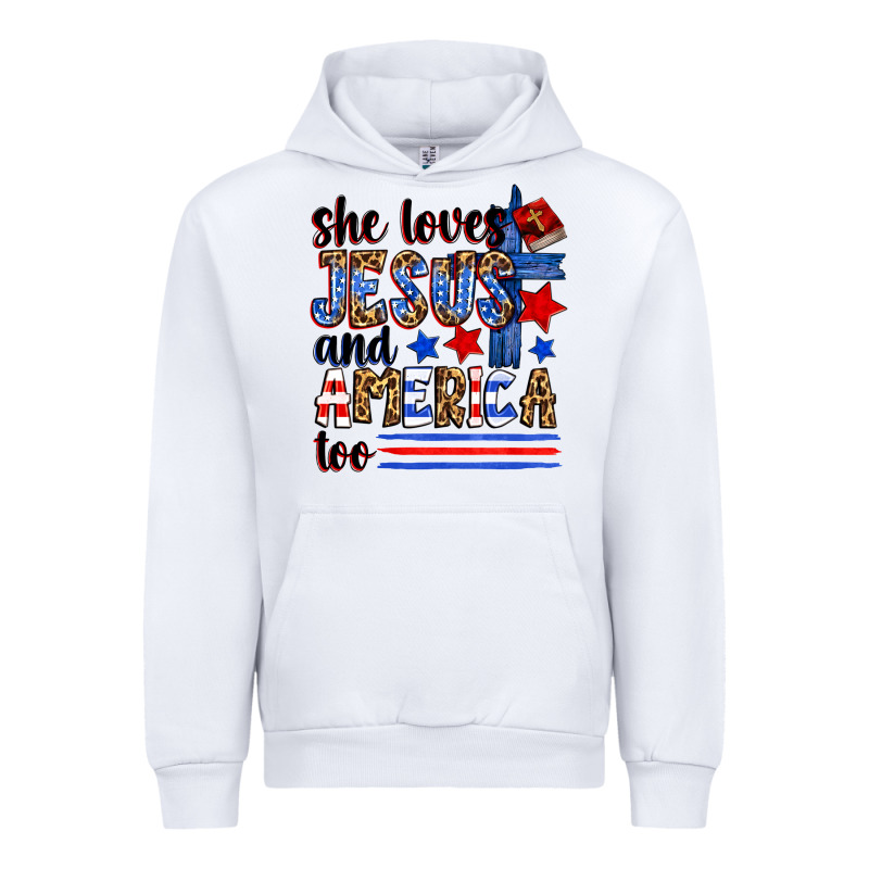 She Loves Jesus And America Too Urban Hoodie by Zillion Design Studio | Teevron