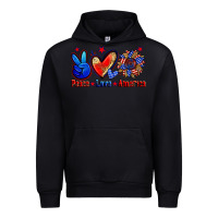 Black peace love america Urban Hoodie - Zillion Design Studio