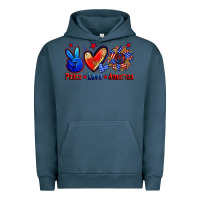 Pigment Midnight Navy peace love america Urban Hoodie - Zillion Design Studio
