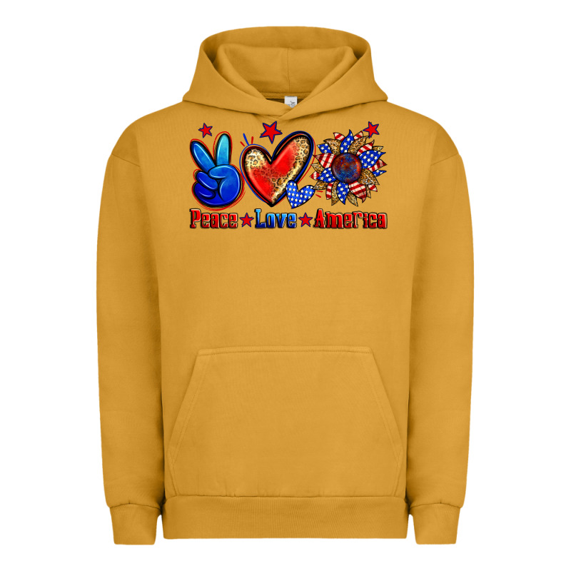 Peace Love America Urban Hoodie by Zillion Design Studio | Teevron