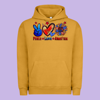 Peace Love America Urban Hoodie Designed By Zillion Design Studio