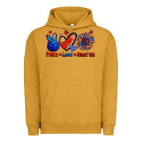 Pigment Peanut Butter peace love america Urban Hoodie - Zillion Design Studio
