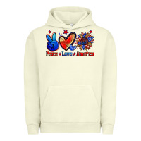 Pigment Pistachio peace love america Urban Hoodie - Zillion Design Studio