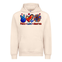 Sandshell peace love america Urban Hoodie - Zillion Design Studio