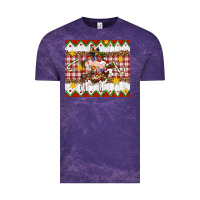 Cloud Purple Stacked Christmas Farm Vintage Tee - Artiststas