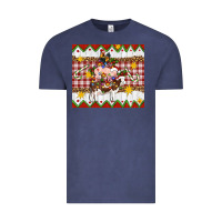 Vintage Denim Stacked Christmas Farm Vintage Tee - Artiststas