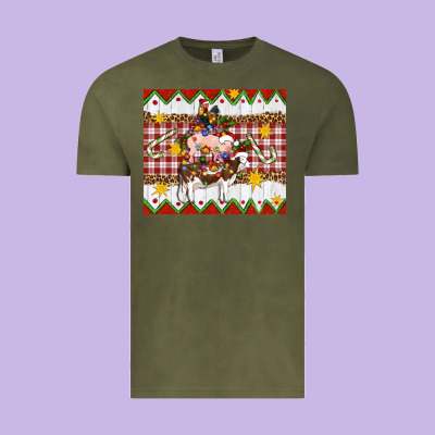 Stacked Christmas Farm Vintage Tee Designed By Artiststas
