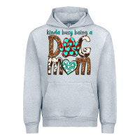 Heather Grey kinda busy being a dog mom Urban Hoodie - texasbilliewilder
