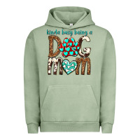 Pigment Oil Green kinda busy being a dog mom Urban Hoodie - texasbilliewilder