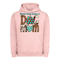 Pigment Salmon kinda busy being a dog mom Urban Hoodie - texasbilliewilder
