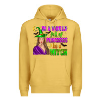 Antique Gold in a world full of princesses be a witch Premium Hoodie - Zillion Design Studio