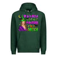 Sports Green in a world full of princesses be a witch Premium Hoodie - Zillion Design Studio