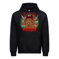 Black Highland Heifer Christmas Urban Hoodie - RanaPortraitStore