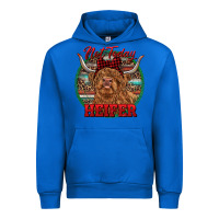 Cobalt Highland Heifer Christmas Urban Hoodie - RanaPortraitStore