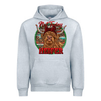 Heather Grey Highland Heifer Christmas Urban Hoodie - RanaPortraitStore