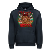Navy Highland Heifer Christmas Urban Hoodie - RanaPortraitStore