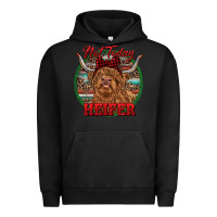 Pigment Black Highland Heifer Christmas Urban Hoodie - RanaPortraitStore