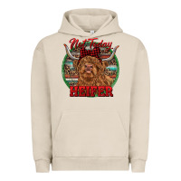 Pigment French Oak Highland Heifer Christmas Urban Hoodie - RanaPortraitStore