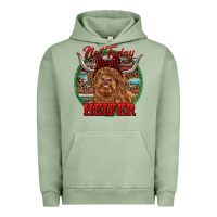 Pigment Oil Green Highland Heifer Christmas Urban Hoodie - RanaPortraitStore