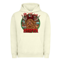 Pigment Pistachio Highland Heifer Christmas Urban Hoodie - RanaPortraitStore