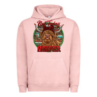 Pigment Salmon Highland Heifer Christmas Urban Hoodie - RanaPortraitStore