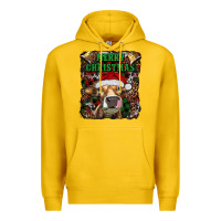 Lemon merry christmas heifer with cowbells Premium Hoodie - RanaPortraitStore