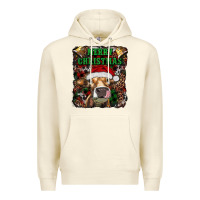 Sandshell merry christmas heifer with cowbells Premium Hoodie - RanaPortraitStore