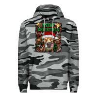 Slate Camo merry christmas heifer with cowbells Premium Hoodie - RanaPortraitStore
