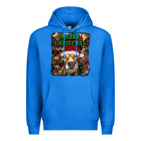 True Royal merry christmas heifer with cowbells Premium Hoodie - RanaPortraitStore
